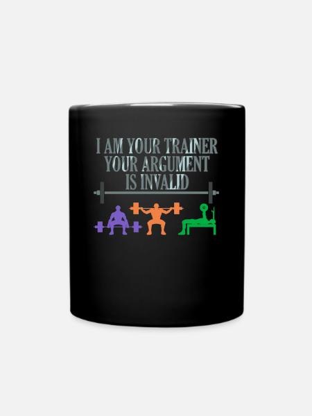 Fitness personal trainer workout trainer training - Full Colour Mug - black