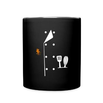 Chef uniforme cuisinier cuisinier chef cadeau - Mug uni - noir - Devant