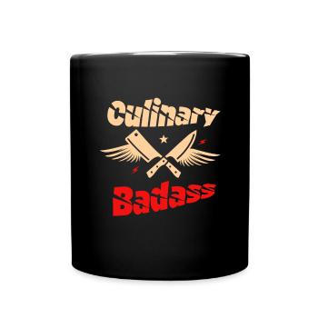 Culinary Badass Chef Kitchen Cook Cooking Gift - Full Colour Mug - black - Front
