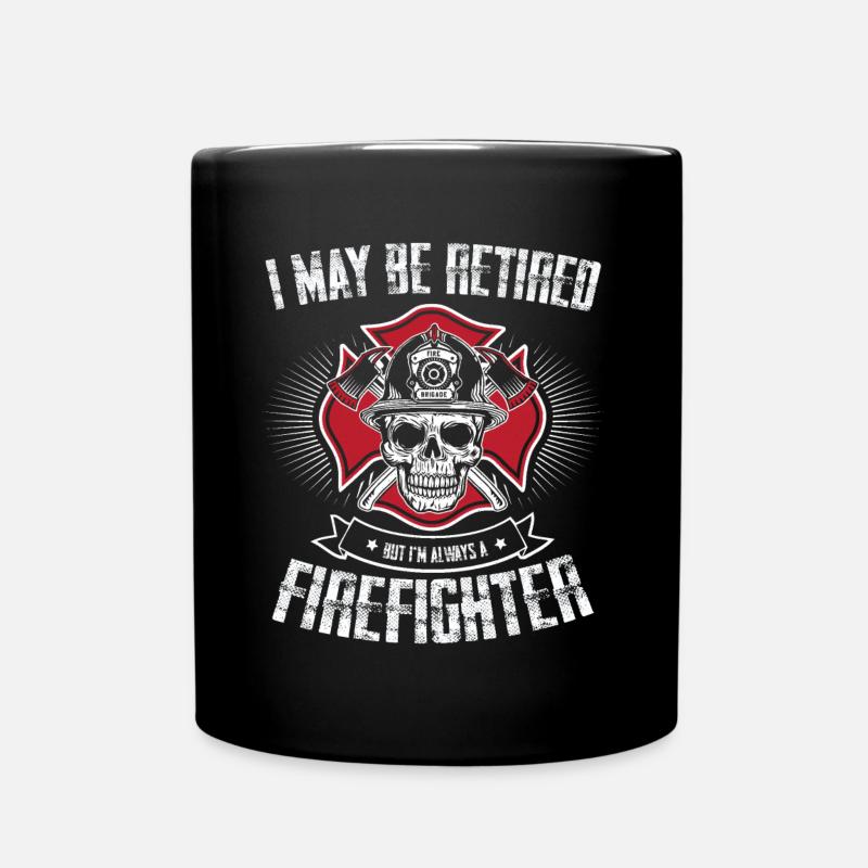 Retired Firefighter - Full Colour Mug - black