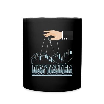 Day Trader Stock Forex Trader Fan Gift - Full Colour Mug - black - Front
