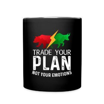 Tradez votre plan et non vos émotions - Mug uni - noir - Devant