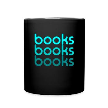 Bücher, die ich liebe, Bücher zu lesen - Tasse einfarbig - Schwarz - Vorne