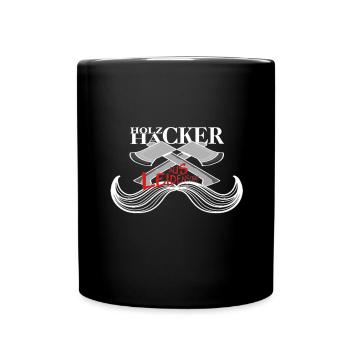 Holzhacker weiss - Tasse einfarbig - Schwarz - Vorne