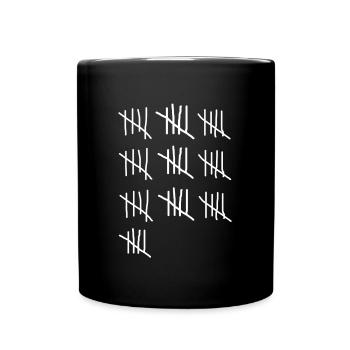 50 Lines 50. Geburtstag 50 Jahre Jahrgang Geschenk - Tasse einfarbig - Schwarz - Vorne
