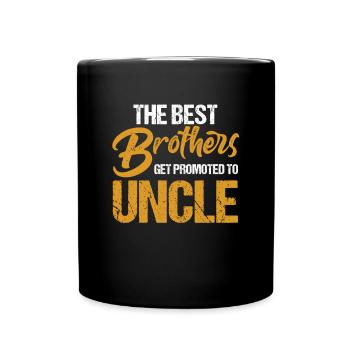 Les meilleurs frères promus au cadeau de l'oncle - Mug uni - noir - Devant