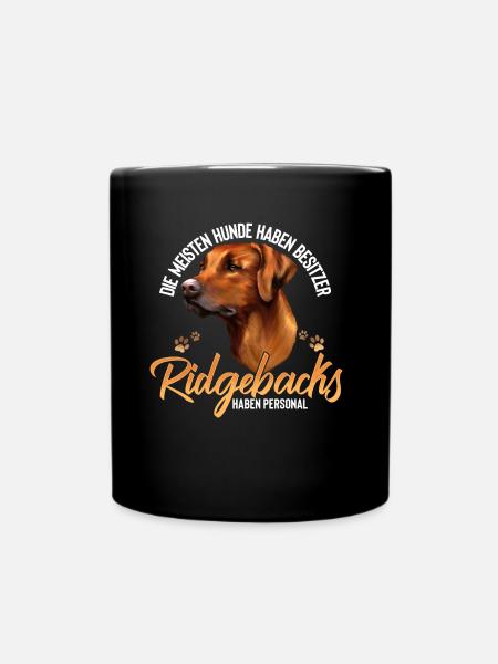 Rhodesian Ridgeback Hund Hunderasse - Tasse einfarbig - Schwarz