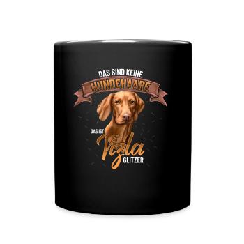 Vizsla Hund Hunderasse Geschenk - Tasse einfarbig - Schwarz - Vorne