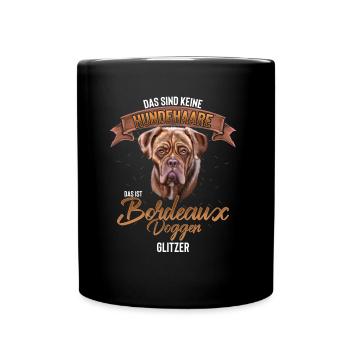 Bordeaux Dogge Hund Hunderasse - Tasse einfarbig - Schwarz - Vorne