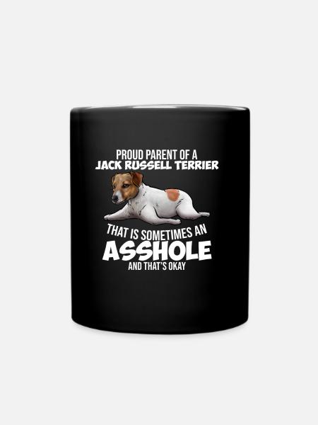 Jack Russell Terrier dog - Full Colour Mug - black
