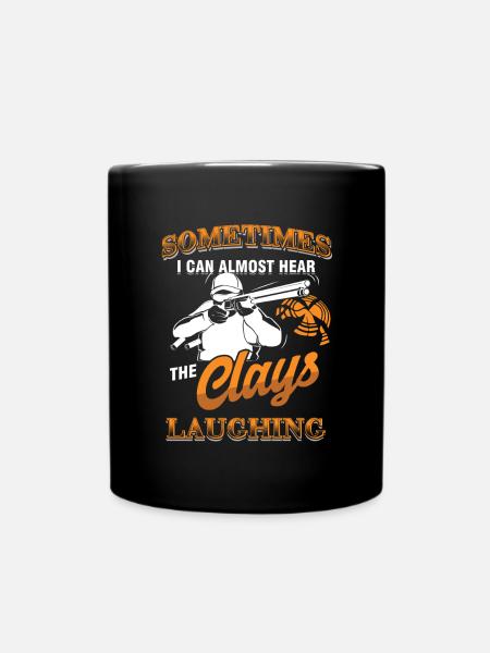 Clay Pigeon Shooting Hunting Wildlife Hunters - Full Colour Mug - black