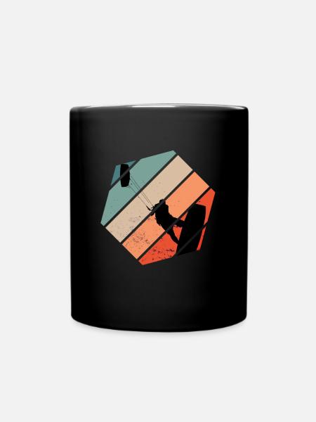 Kite surfing kitesurfing kite surfers wave gift - Full Colour Mug - black