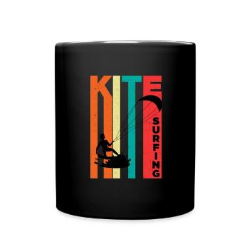 Kite Surfing Kiten Kite Surfer Surfen Geschenk - Tasse einfarbig - Schwarz - Vorne