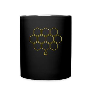 Apiculteur abeille en nid d'abeille Save The Bees Gift - Mug uni - noir - Devant