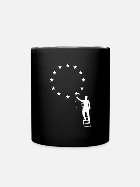 Funny Anti EU European Flag Politics UK United - Full Colour Mug - black
