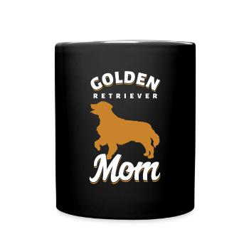 Golden Retriever Mama Hund Liebhaber Besitzer Geschenk - Tasse einfarbig - Schwarz - Vorne