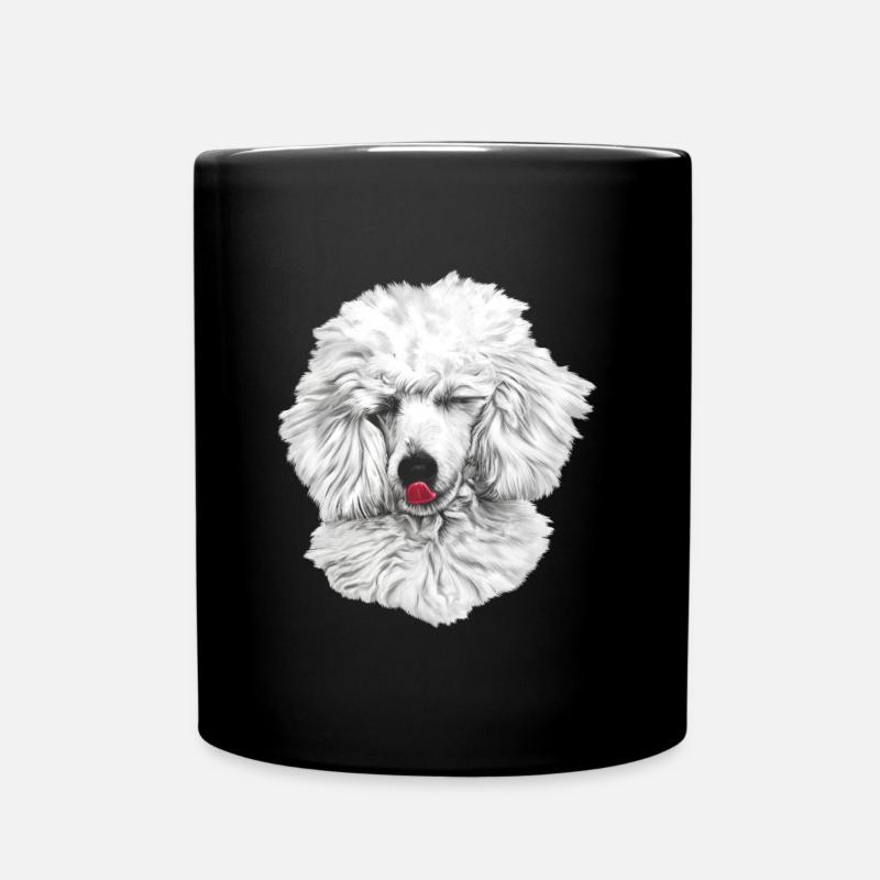 Pudel Königspudel Hund Hunderasse - Tasse einfarbig - Schwarz