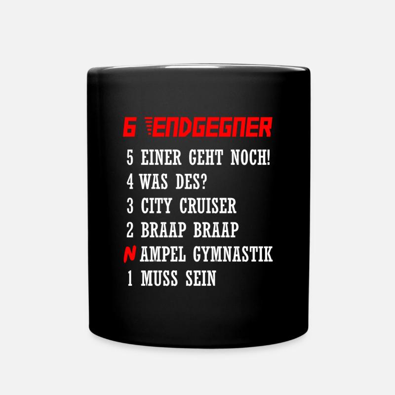 Endgegner Motorrad Fahren Motorradfahrer Geschenk - Tasse einfarbig - Schwarz