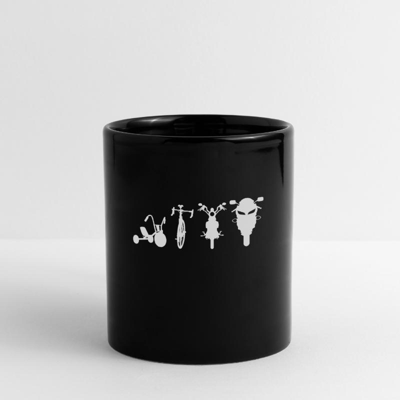 Motorrad Evolution Motorradfahrer Roller Geschenk Tasse einfarbig