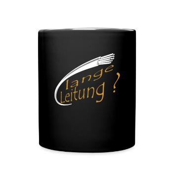 lange leitung goldweiss - Tasse einfarbig - Schwarz - Vorne