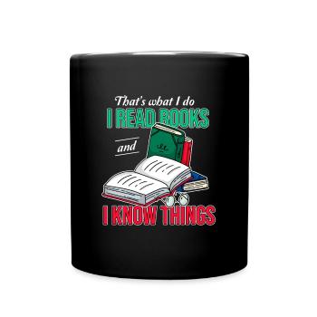Bookish Book Lover Bibliophile Ich lese Bücher und ich - Tasse einfarbig - Schwarz - Vorne