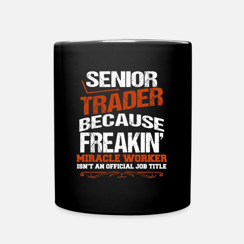 Senior Trader - Tasse einfarbig - Schwarz