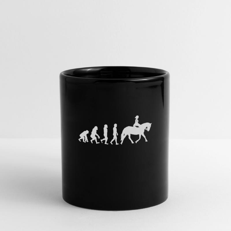 Evolution Chevaux Équitation Cavalier Cadeau Mug uni