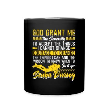 Scuba diving prayer - Full Colour Mug - black - Front