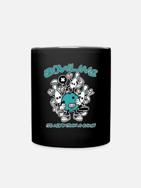 Bowling ist mehr als ein Spiel Bowlers Sportgeschenk - Tasse einfarbig - Schwarz