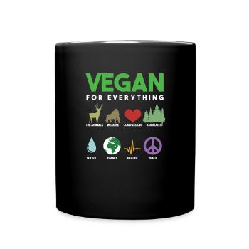 Veganism Vegetarian Foodie Veggies Gifts Vegan - Full Colour Mug - black - Front