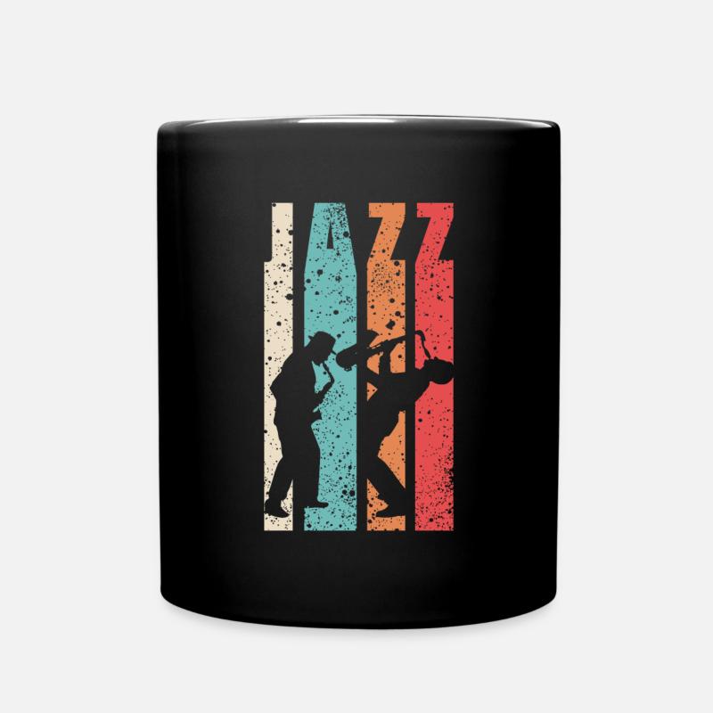 Jazz Retro Saxophone Music Jazz Band Lovers - Mug uni - noir