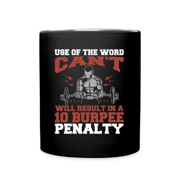 Funny Burpee Personal Trainer Gym Workout Fitness - Tasse einfarbig - Schwarz - Vorne