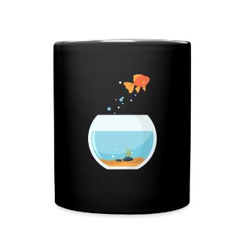 Aquarium Aquarist Fish Marine Gift - Full Colour Mug - black - Front