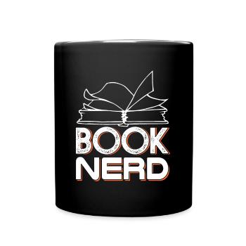 Book Nerd Funny Book Lover Reading Gift - Full Colour Mug - black - Front
