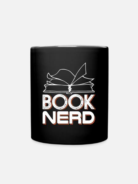 Book Nerd Funny Book Lover Reading Gift - Tasse einfarbig - Schwarz