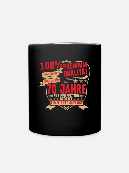 70. Geburtstag 1950 Geschenk Geschenkidee Shirt - Tasse einfarbig - Schwarz