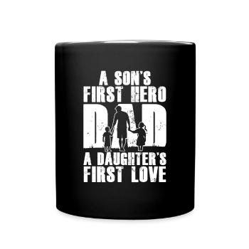 Le premier père de son père, le premier amour de sa fille - Mug uni - noir - Devant