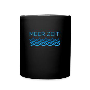 Meer Zeit Sommer Sonne Strand Urlaub Eis Geschenk - Tasse einfarbig - Schwarz - Vorne