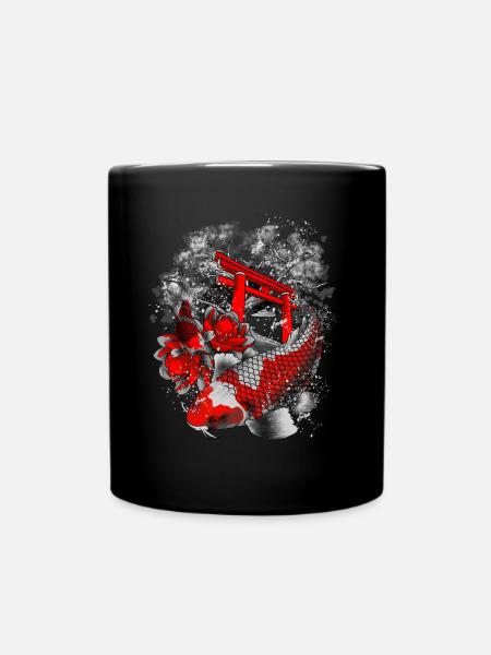 Asiatique Koi Geisha Japon - Mug uni - noir