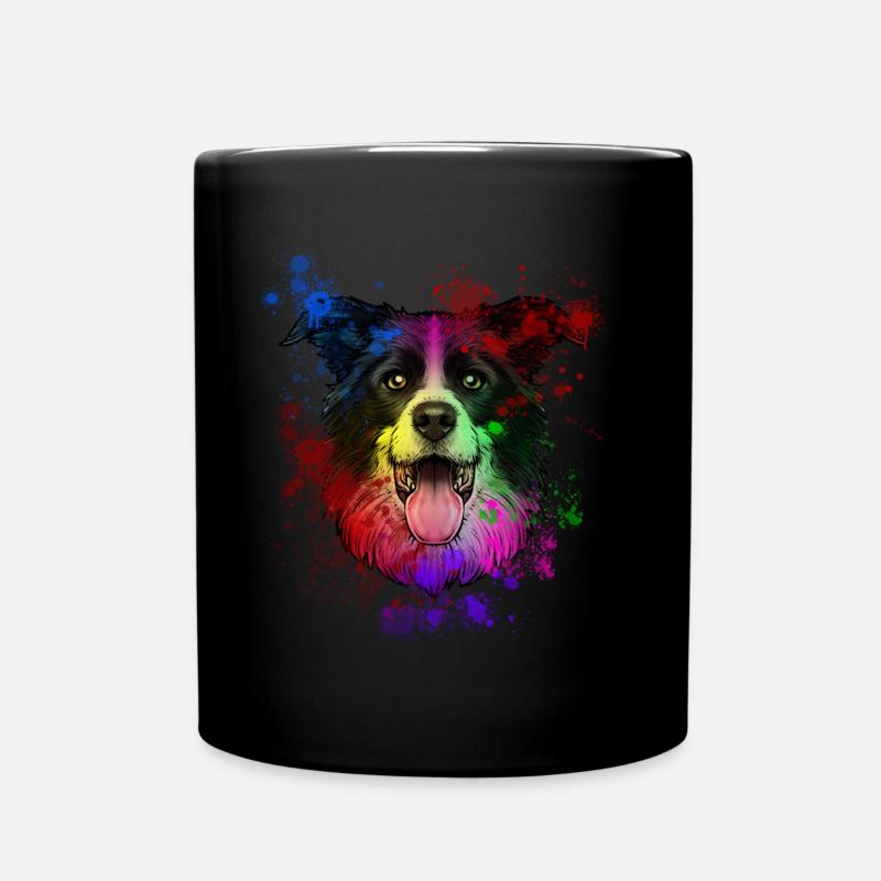 Border Collie Hund Hunderasse - Tasse einfarbig - Schwarz