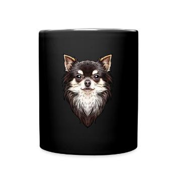 Portrait de chien Chihuahua - Mug uni - noir - Devant