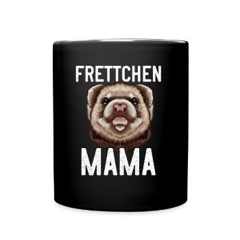 Ferret mom - Full Colour Mug - black - Front