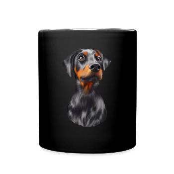 Chien Doberman - Mug uni - noir - Devant
