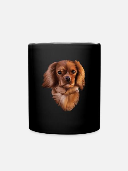 King Cavalier Hund - Tasse einfarbig - Schwarz
