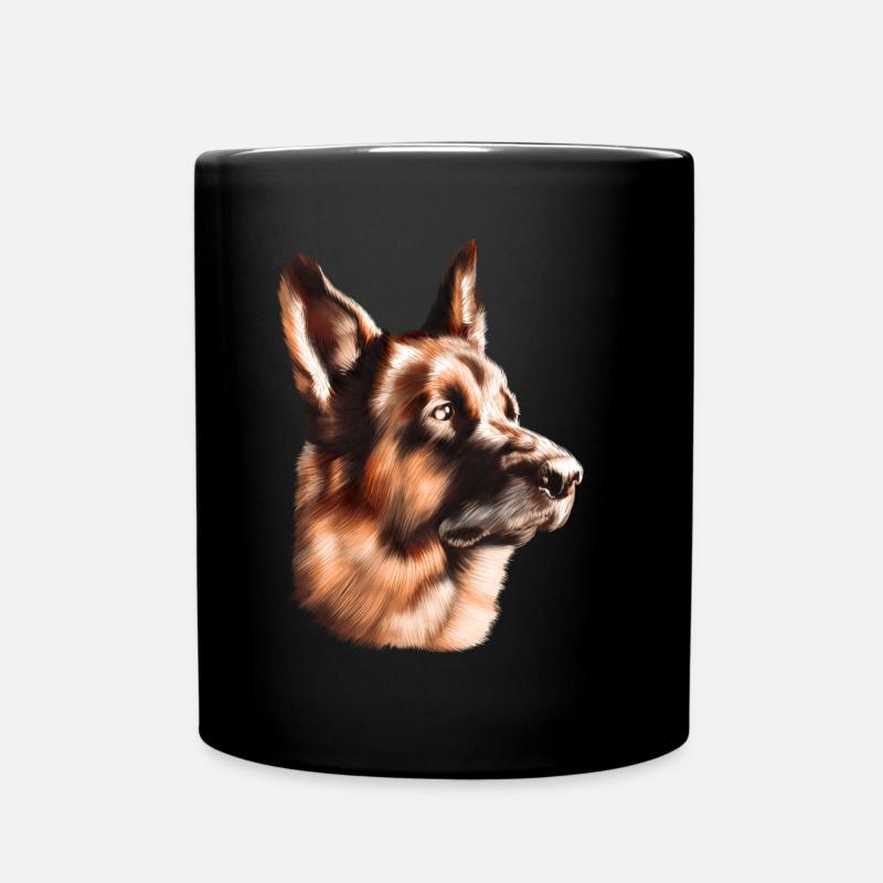 German shepherd dog - Full Colour Mug - black