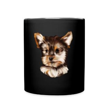Yorkshire Terrier - Full Colour Mug - black - Front