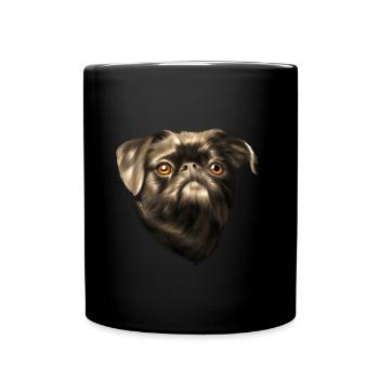 Griffon nain du Brabant - Mug uni - noir - Devant