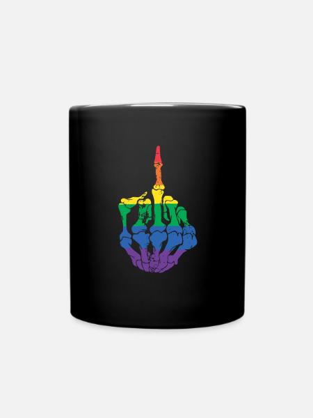 Dirty Finger LGBT Lesbian Gay Bisexual Transgender - Mug uni - noir