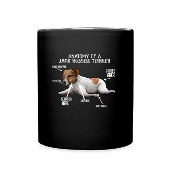 Jack Rusell Terrier - Full Colour Mug - black - Front
