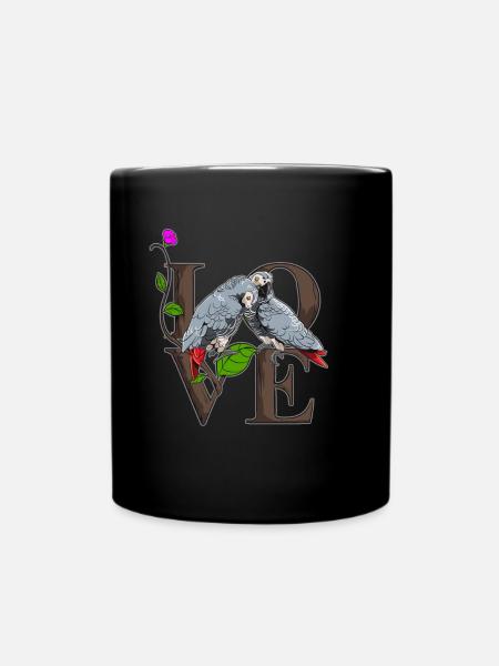 Perruche perroquet gris d'Afrique - Mug uni - noir